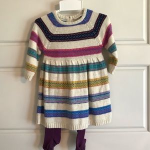 Adorable Sweater Dress with Tights